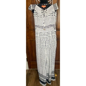Luxmi Black & White Polka Dot Womans Jumpsuit Size S